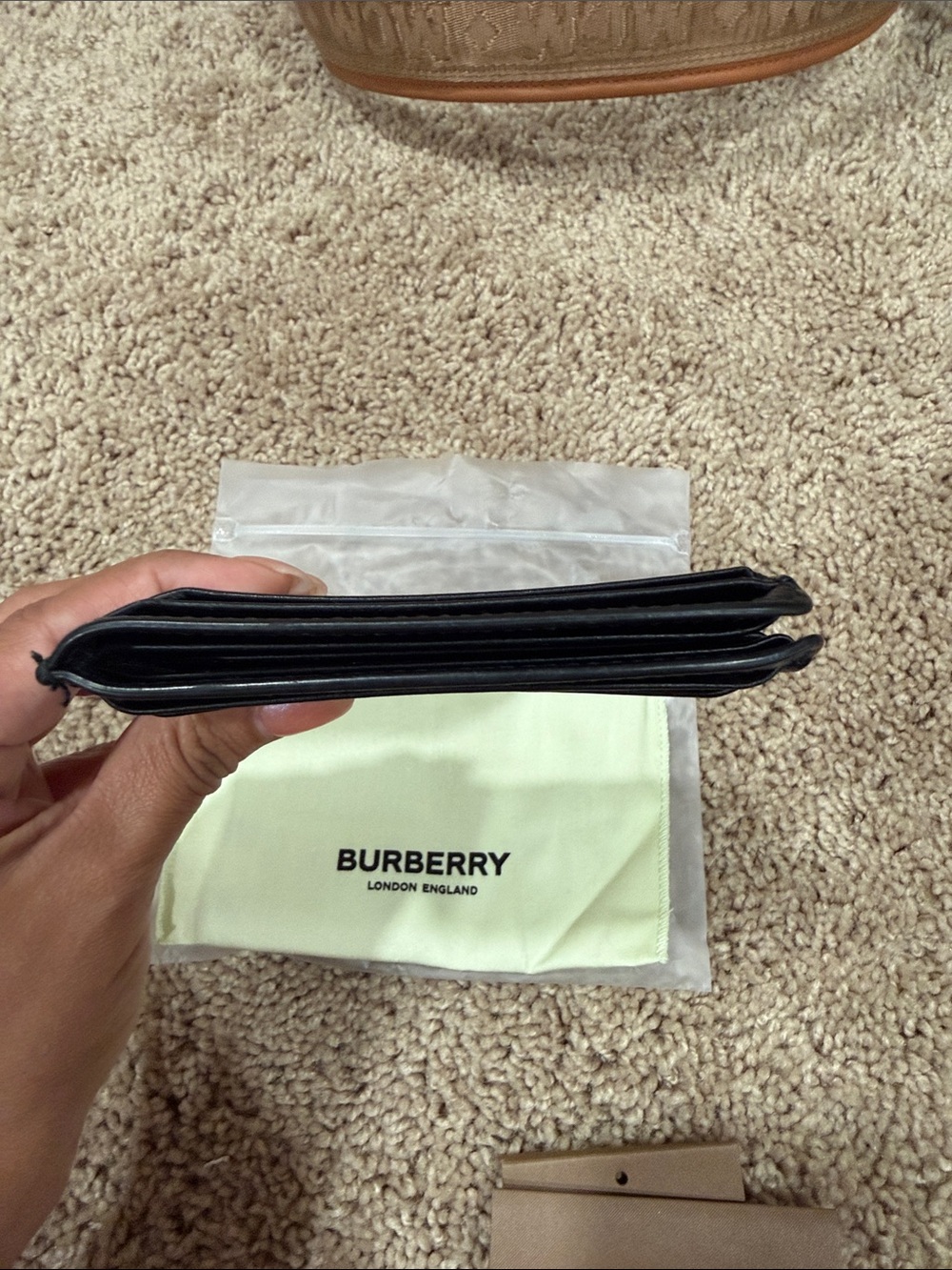 Burberry Black & White TB Monogram Card Case - Picture 2 of 8